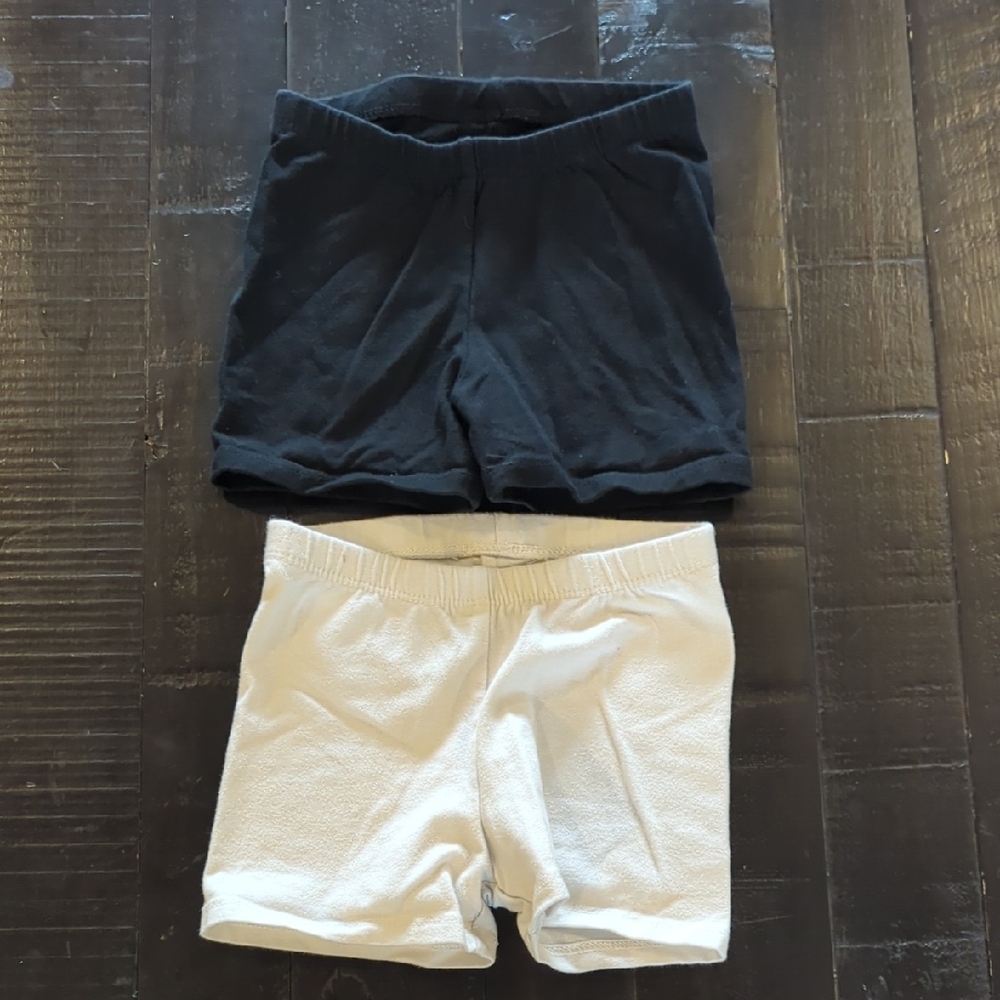 Kids Black and White Cartwheel Shorts Set